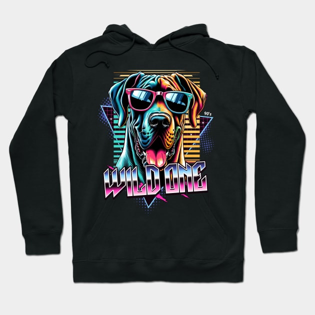 Wild One Great Dane Dog Hoodie by Miami Neon Designs